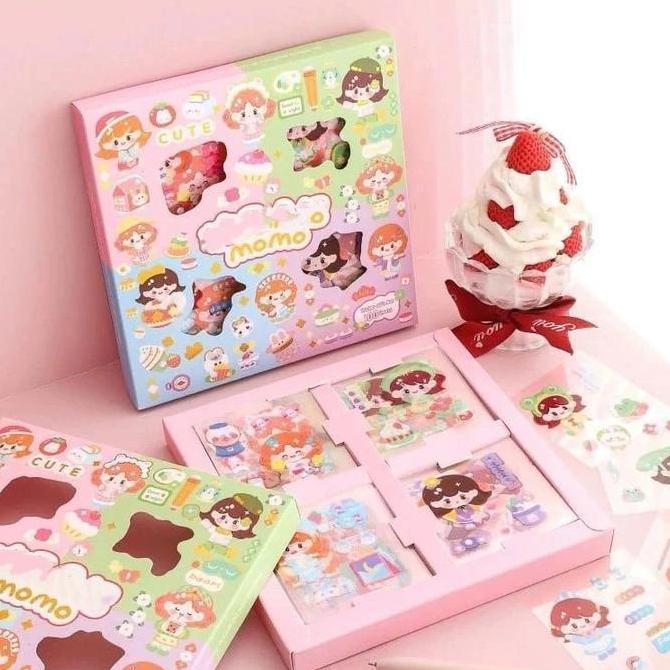 Stiker Motif Kartun Korea Stiker Jurnal Anti Air Dekorasi Handbook Scrapbook Stiker isi 100 Lembar S
