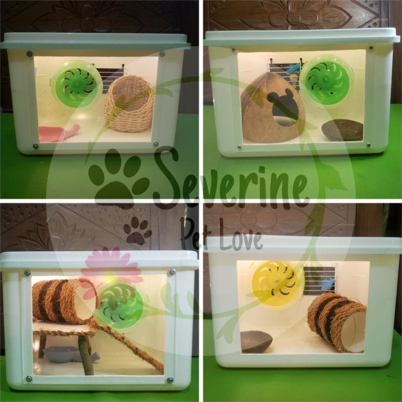 Termurah Kandang Hamster Kotak | Kandang Hamster Akrilik | Box Hamster Kandang Reptil Gecko Landak |