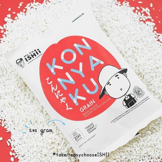 

Mr Ishii - Beras Porang ( Konyaku Grain ) 250G Pengganti Nasi Tinggi Serat Halal Vegan Gluten Free