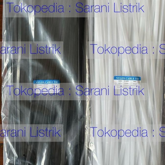 

BEBAS ONGKIR - Kabel Tie 9 x cm Cable Ties Nylon 9 x 0 mm Hitam Putih