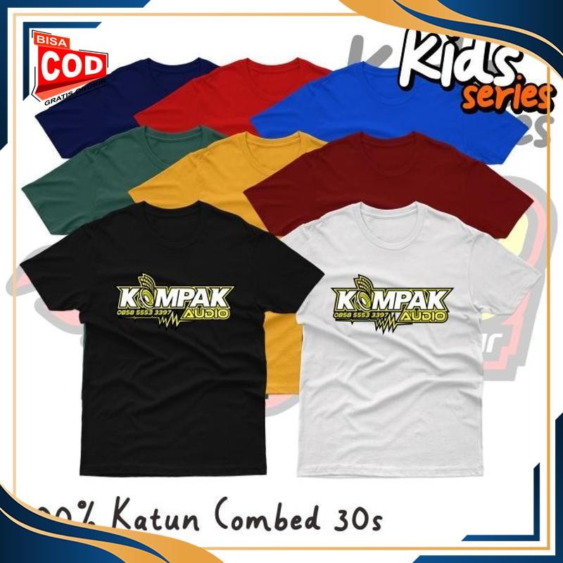 Terbaik Baju Kaos Anak Distro Kompak Audio Katun Combed Viral Kekinian Terbaru 2025 MW-30