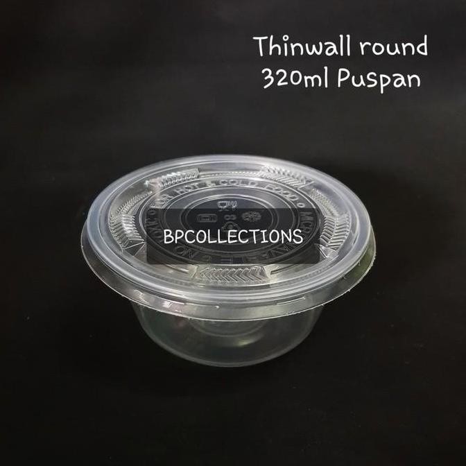 500 pcs THINWALL 320ML 400 450 ML MANGKOK PLASTIK PUSPAN GROSIR 1 DUS