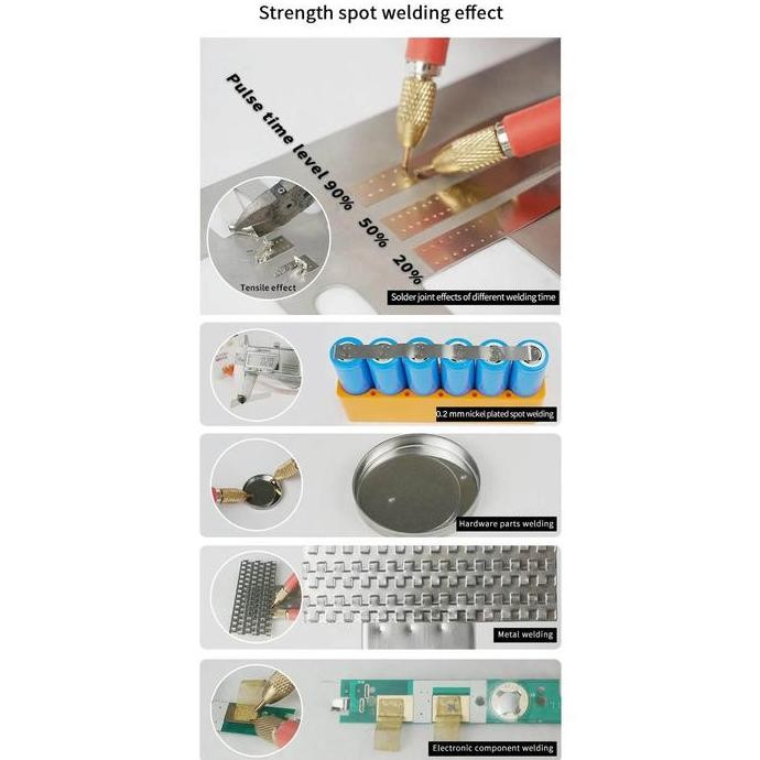 Alat Mesin Las Titik Pulse Spot Trafo Baterai Welding Welder Machine Mini Portable Ac 240 V With Led