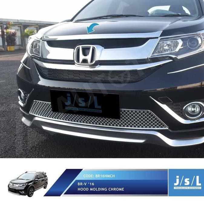 // Honda BRV List Kap Mesin Krom JSL/Hood Molding Chrome/Aksesoris BRV //