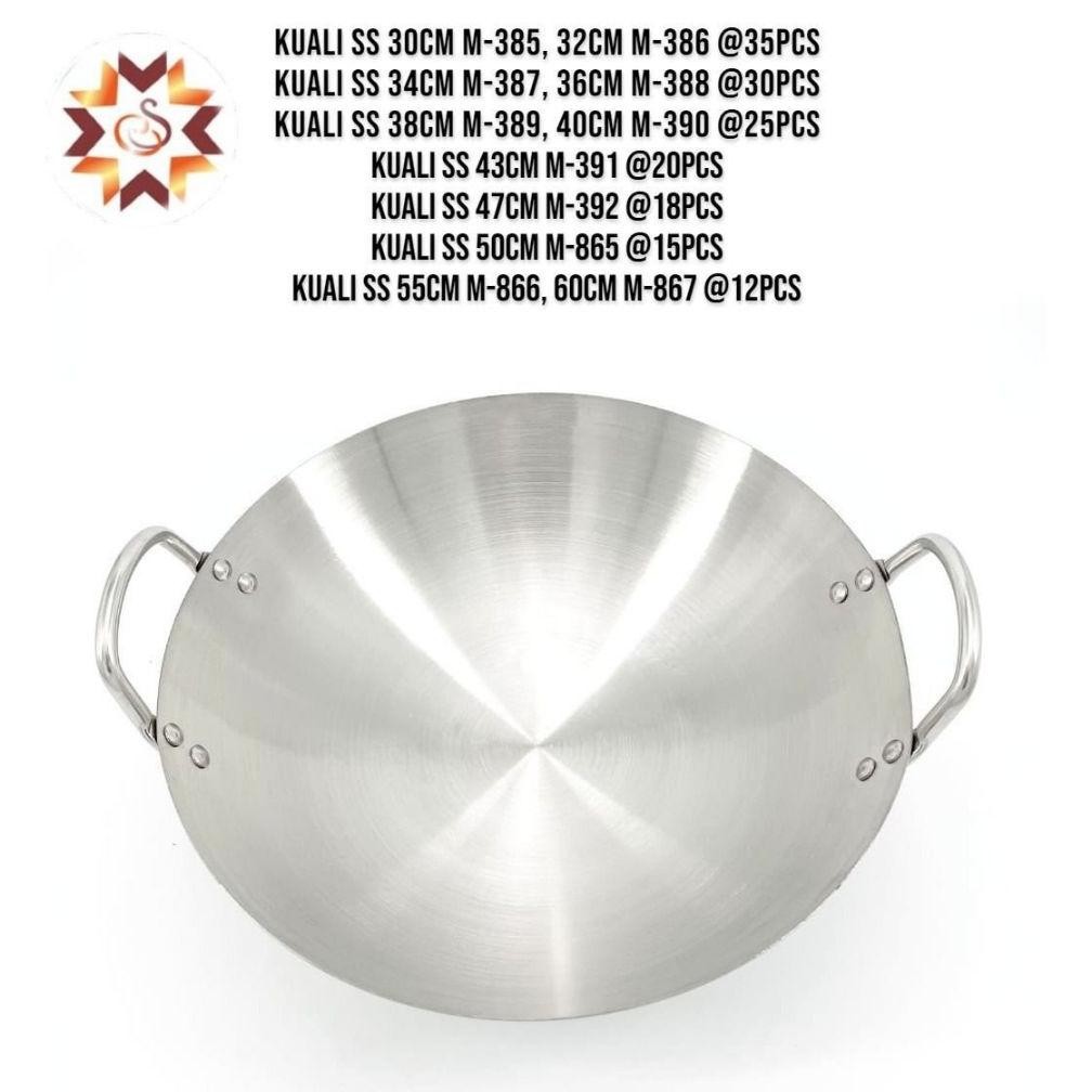 [ BISA COD ] Wajan/Kuali Stainless Steel/wajan penggorengan/ penggorengan wajan/kuali penggorengan/w