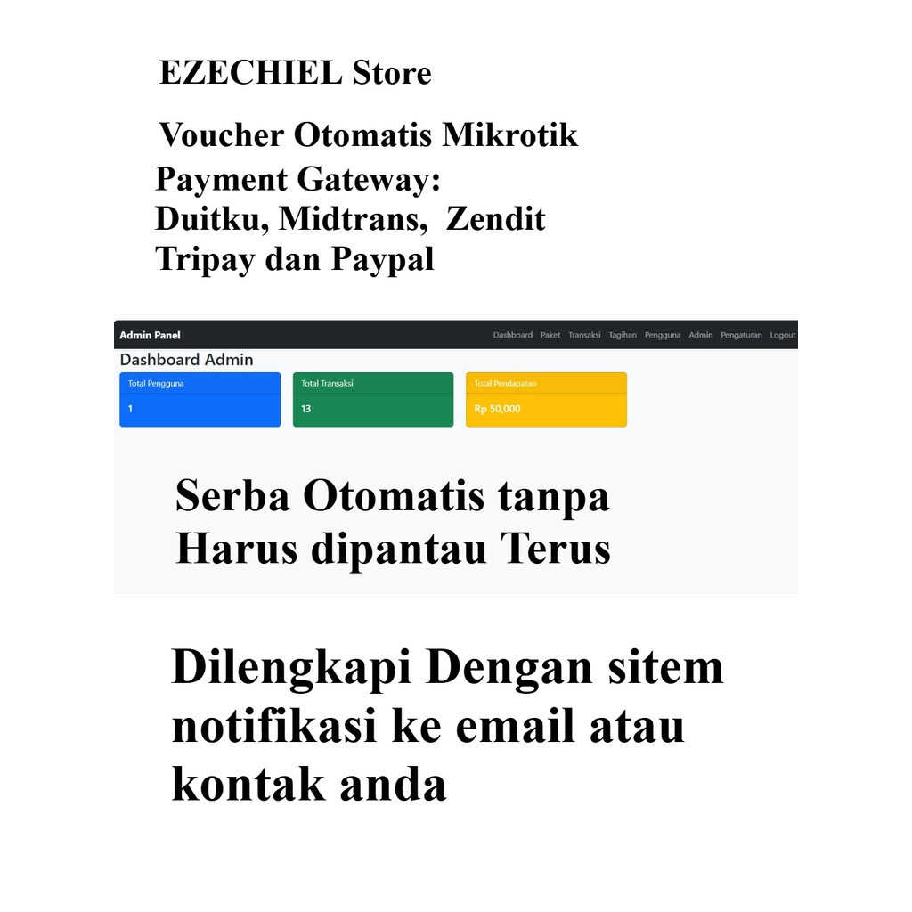 Source Code Tagihan Wifi Hotspot Mikrotik (Auto Voucher) + Payment Gateway & Notifikasi