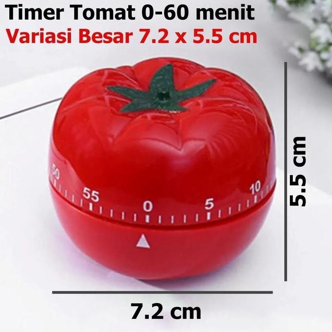 Timer Dapur Timer Alarm Masak Model Tomat | Alarm Mekanikal Analog | Timer Putar Mekanik Serbaguna |