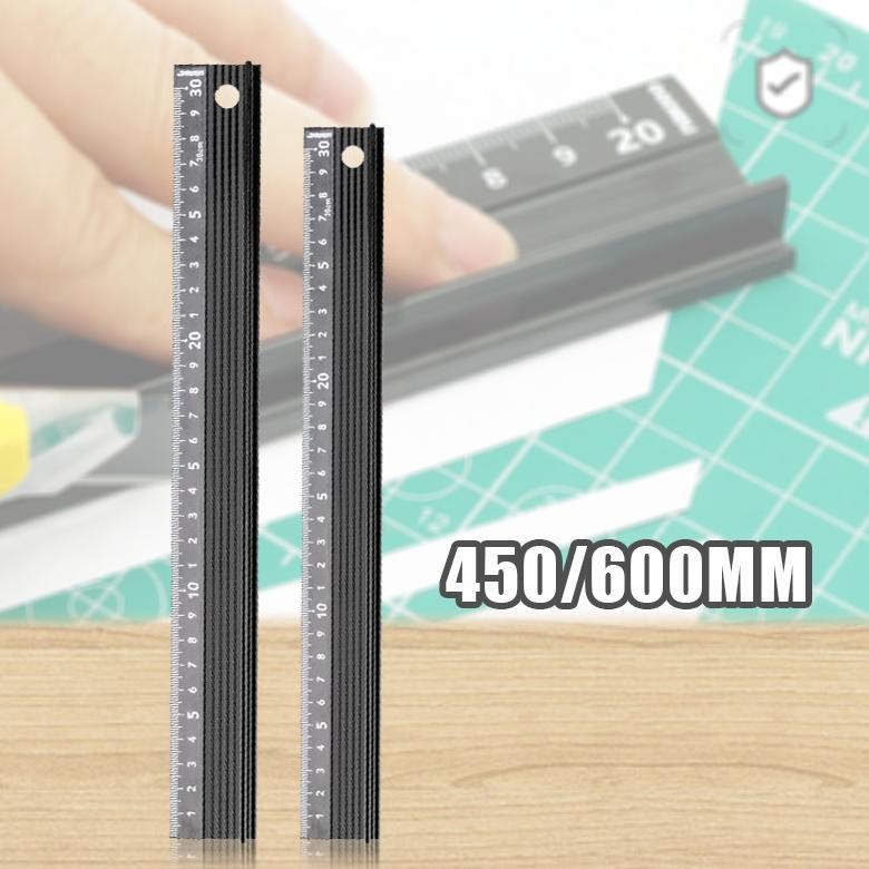 

Dash Ruler 40cm 60cm Aluminium Anti Slip Untuk Pengerjaan Marking Safety Cutting Ruler