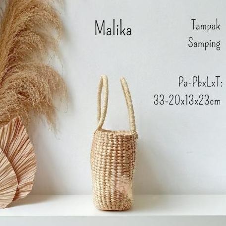Tas Malika Bag Enceng Eceng Gondok Polos Dan Sulam Anyaman Jogja Handm