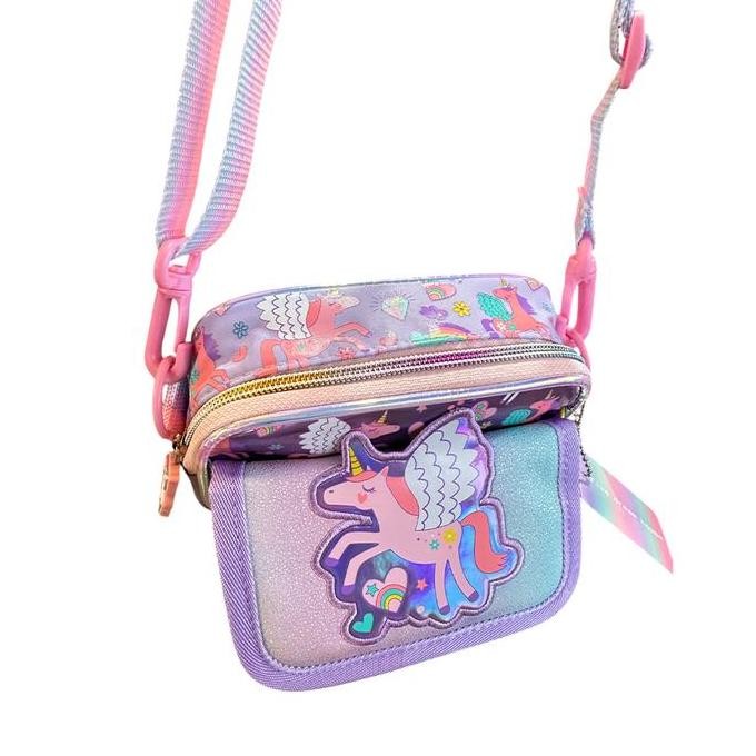 Kiddy Star Tas Selempang Anak Unicorn - Pink/Ungu