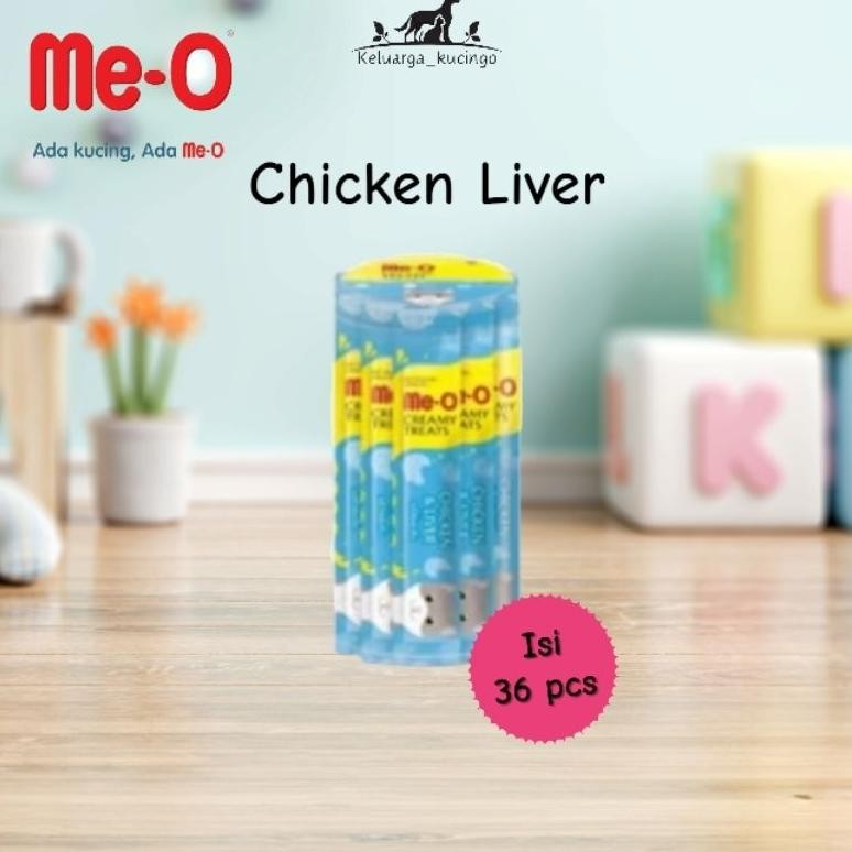 Me-O Creamy Treats 1 Toples (Isi 36 Pcs) Meo Cat Snack Cemilan Kucing - 4 Rasa