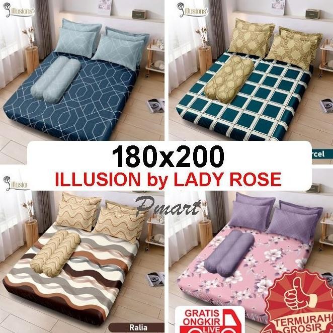 U SPREI LADY ROSE KING ILLUSION / SPREI LADY ROSE 180x200 ILLUSION / SPREI ILLUSION 180x200 by LADY