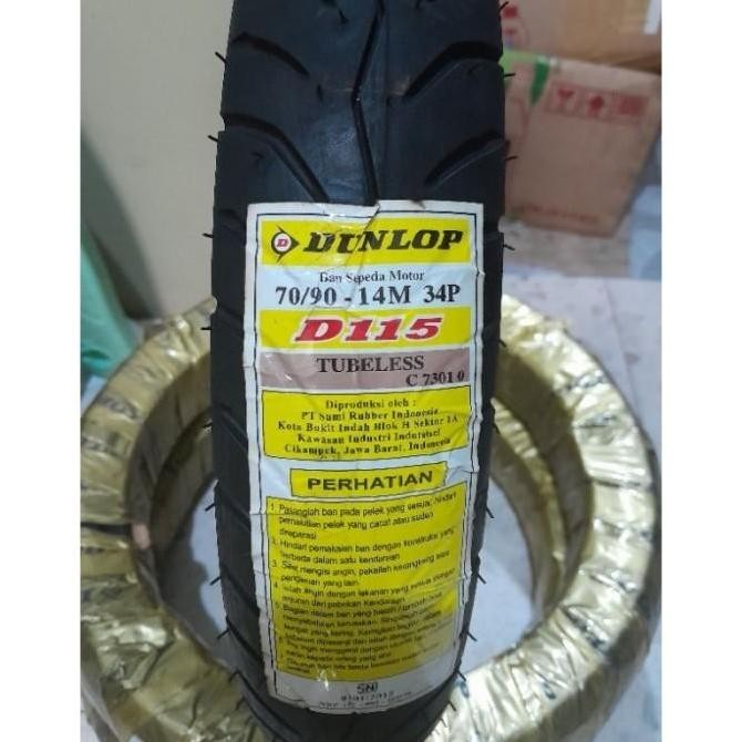 Ready Ban Motor Ring 14 DUNLOP D115 70/90-14 80/90-14 90/90-14 Tubeless - 70/90-14