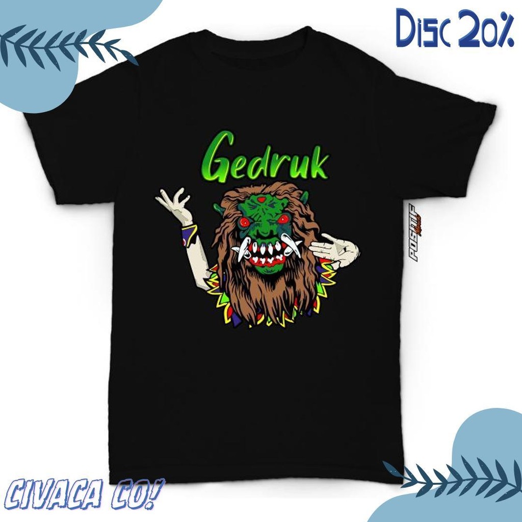 Cod Baju Kaos Anak Gedruk Buto Jaranan Mberot Bantengan Positif Merch