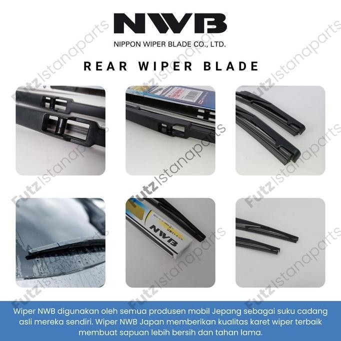 Wiper Belakang CRV Turbo 2017-2022 Original Merk NWB Japan