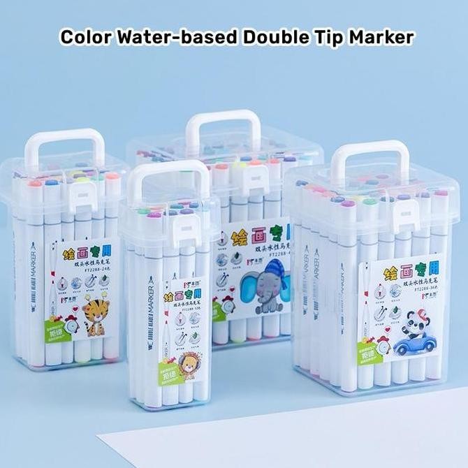 

Spidol warna SET 12/24/36 warna Sketch marker spidol warna 2in1 spidol sketsa double tip Siswa sekolah dasar berkepala dua Lukisan pensil cat air seni Stabilo art brush pen animation marker sekolah kantor pelajar Anak