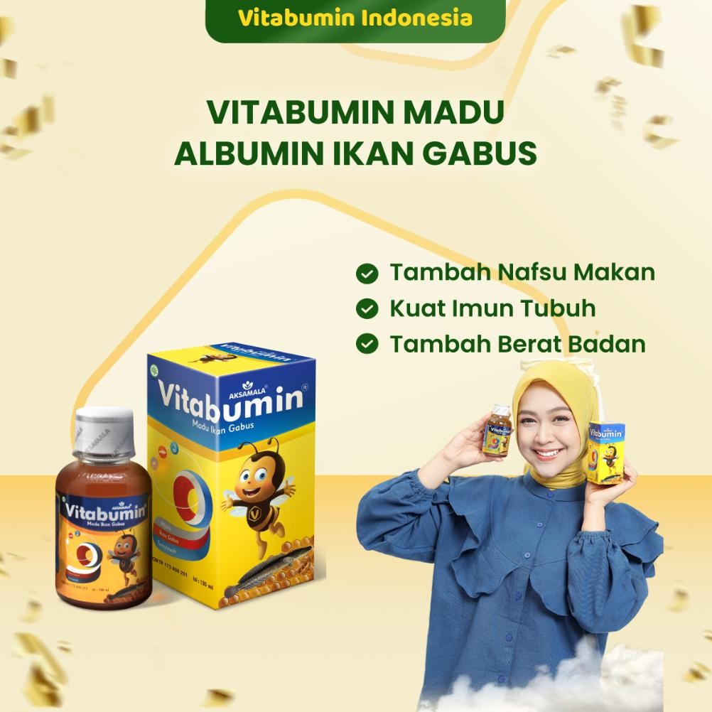 

(Terbaru) Vitabumin 130ml - Madu Penambah Nafsu Makan dan Berat Badan Anak - Madu Albumin Ikan Gabus (Terlaris)