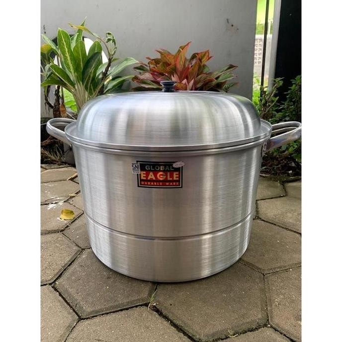 Panci Dandang Kukus 45 Cm Aluminium Global Eagle Model Halco / Panci Kukus Besar Global Eagle