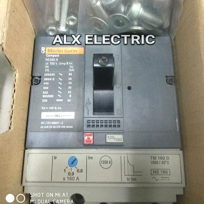 Merlin Gerlin Compact Mccb Mg Ns160N 3P 160A Tm160D 50Ka Original Kode 615