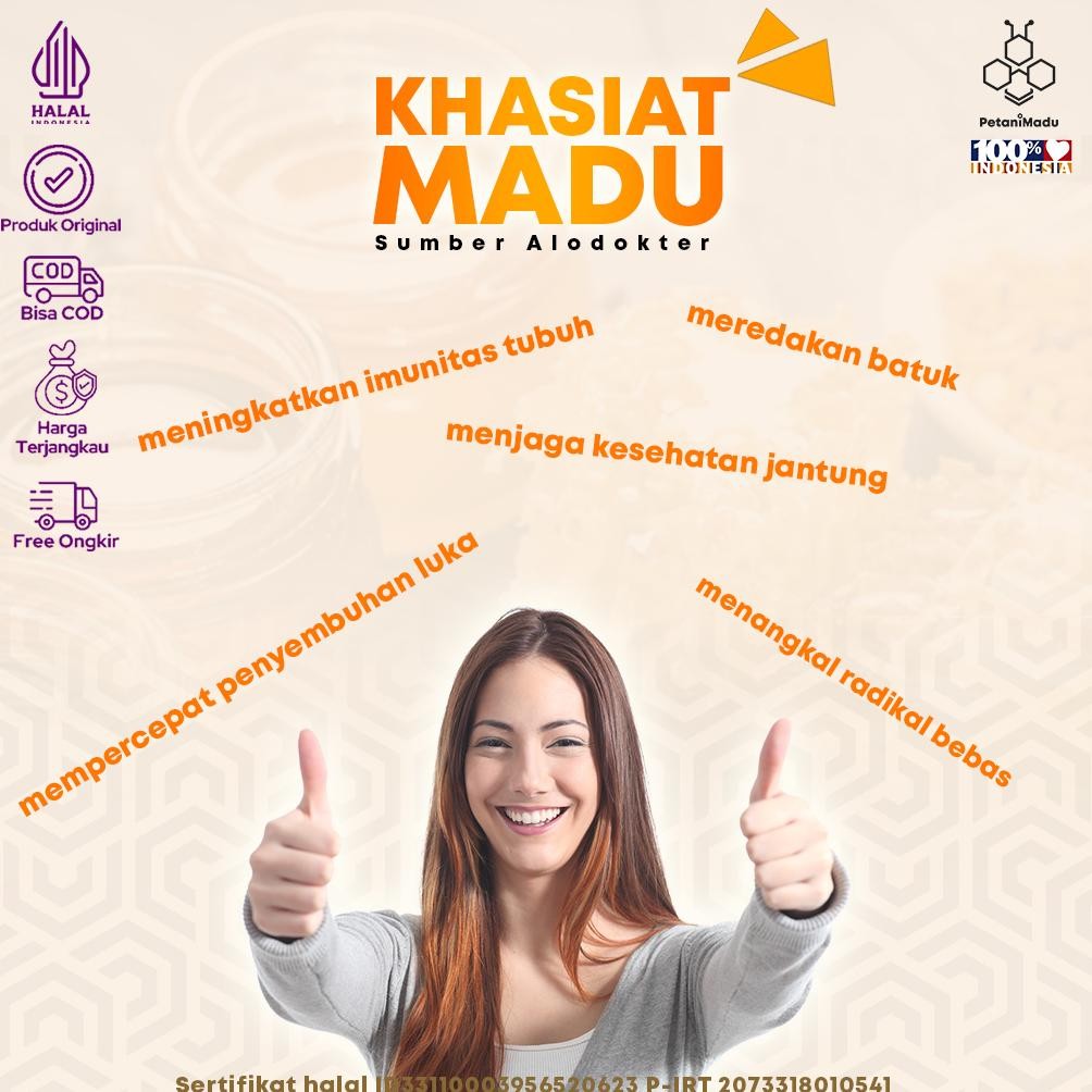 

Madu Asli 100% - Madu Murni Nektar Multiflora 1 Kg - Pure Natural Raw Honey