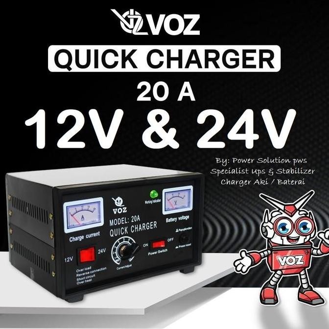 TERMURAH - Charger Aki 20A Charger Mobil Motor Quick dan otomatis kualitas bagus
