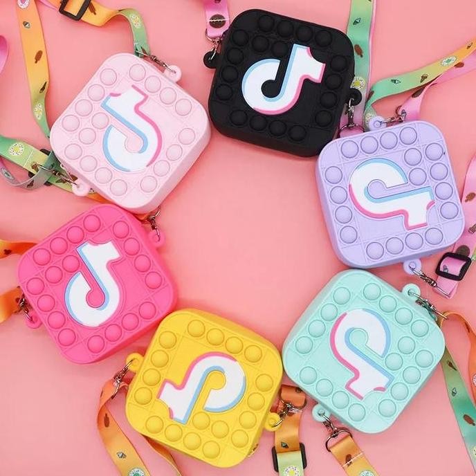 Tas Selempang Anak Pop It Bag Pop Its Popit Push It Tiktok Dompet Mini