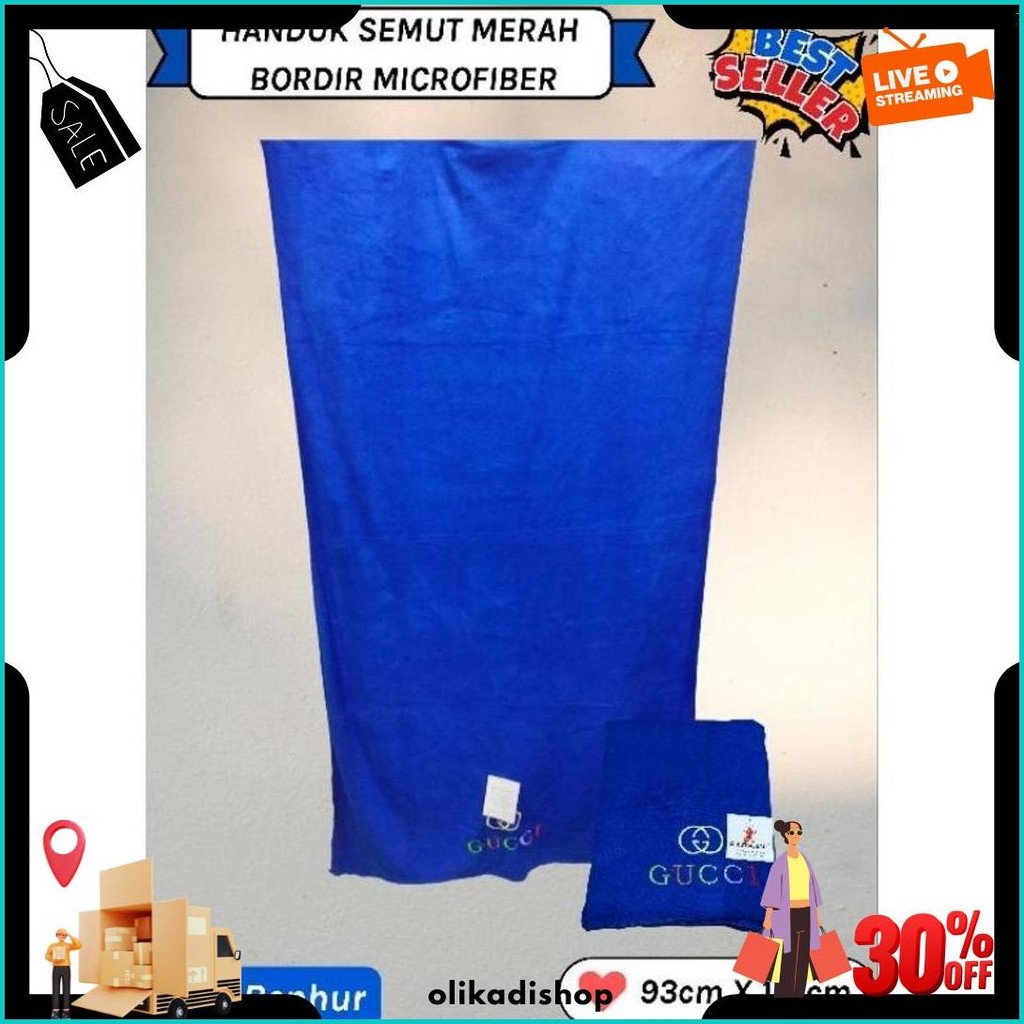 Handuk Mandi Jumbo Bordir Gucci Merk Semut Merah Cod