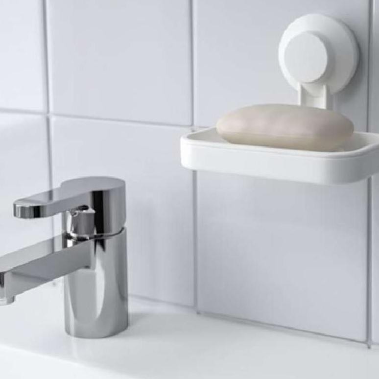 Tempat Sabun Batang Tempel Dinding Tembok Kamar Mandi Praktis_Putih