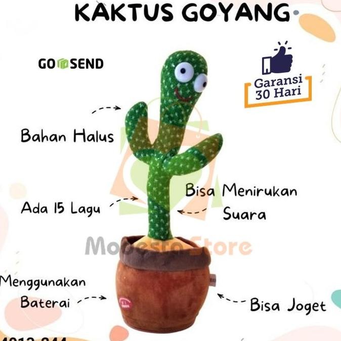 Mainan Kaktus Goyang Joget Bisa Bicara Boneka kaktus