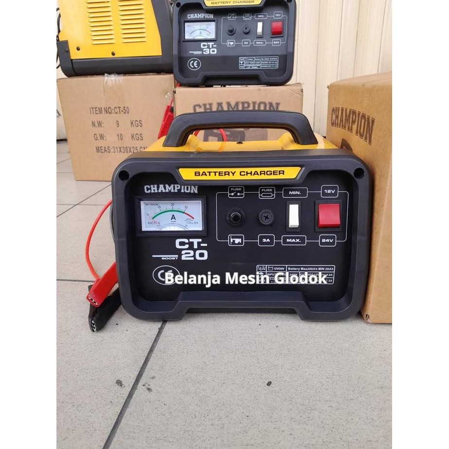 TERLARIS - Battery Charger Aki 20 Amper Champion CT20