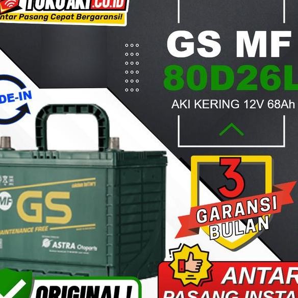 Aki Toyota Harrier 20032013 Gs Astra Mf 80D26L 68Ah