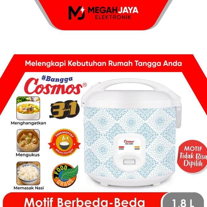 TERLARIS - COSMOS RICE COOKER / MAGIC COM CRJ 0 / CRJ-0 (,8 LITER) RANDOM