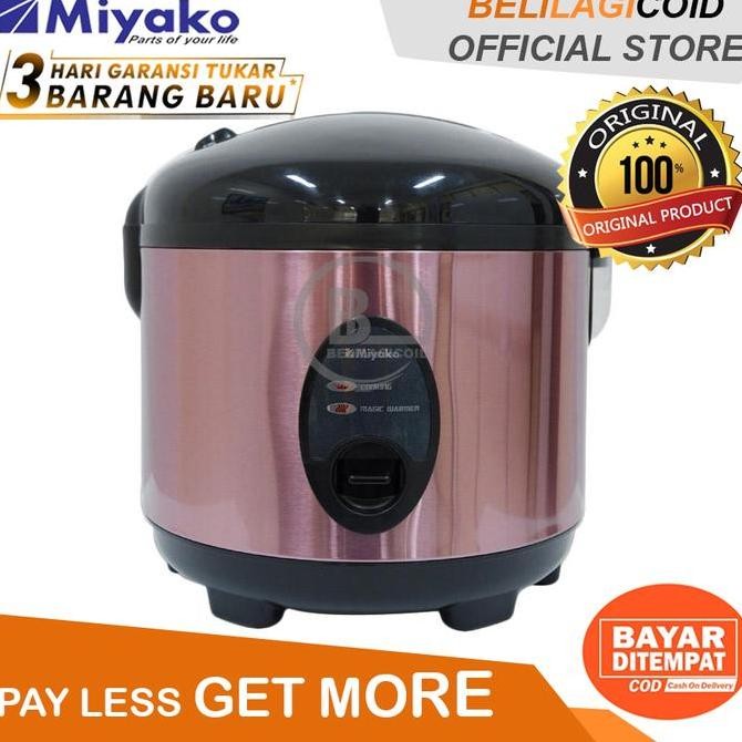 PROMO DISKON - [GARANSI MURAH] Miyako Magic Com / Rice Cooker in Stainless Steel 08 SBC - .8L Pemana