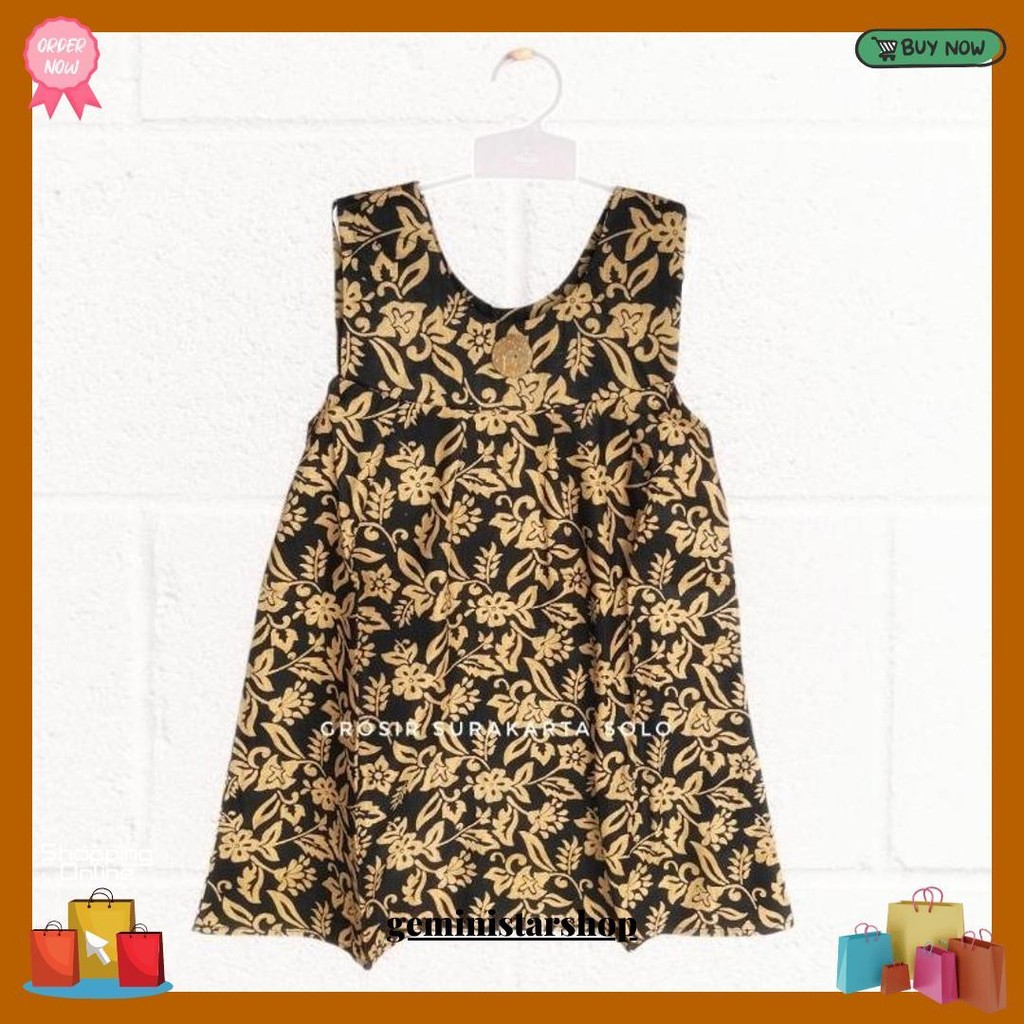 Dress Batik Anak Model Erika Siap Kirim