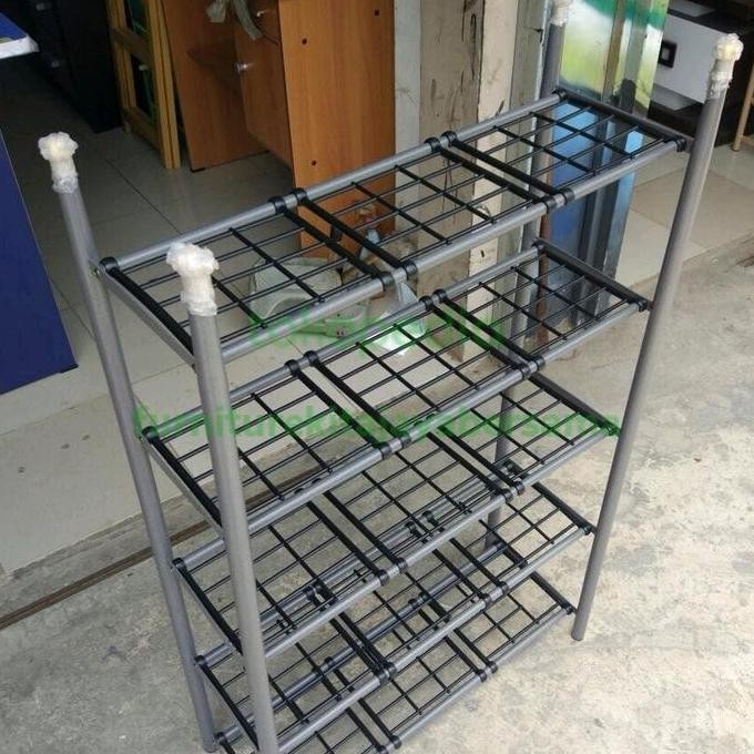 rak sepatu besi 5 susun