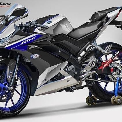 Decal stiker yamaha R15 V3 livery R1M Silver Black Original
