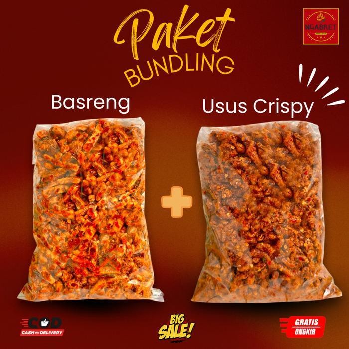 

LS [PROMO] Paket Bundling Basreng 500GR dan Usus Cripsy Pedas 500GR - Snack Makanan - Food