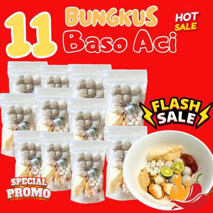 

LS 11 Bungkus Baso Aci Ori Paket Hemat Pedas Seblak Makanan