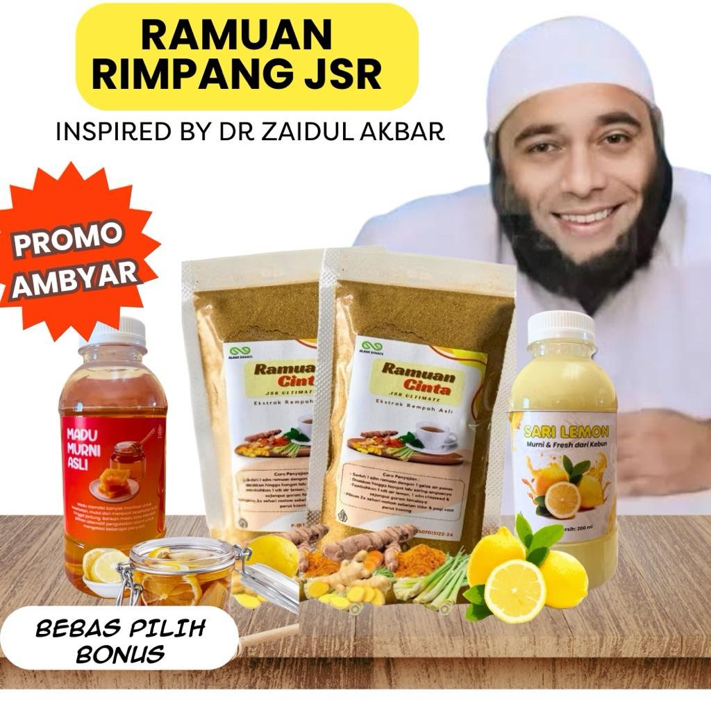 

LS [RAMUAN JSR] Free Bonus Bebas Pilih - Ramuan JSR Ultimate - Resep By Dr. Zaidul Akbar - Bagus Untuk Diet dan Mengatasi Asam Lambung