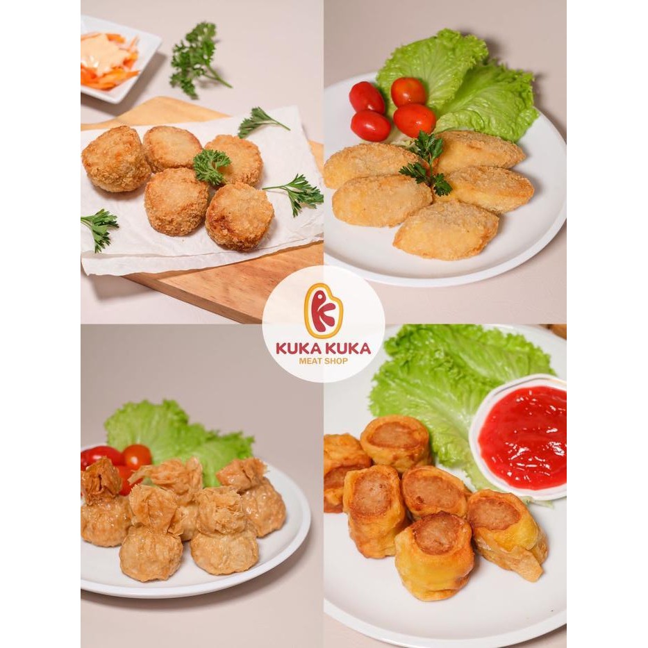 

LS Bento Frozen Food - Shrimp Roll / Tori Ball / Egg Chicken Roll / Ekado