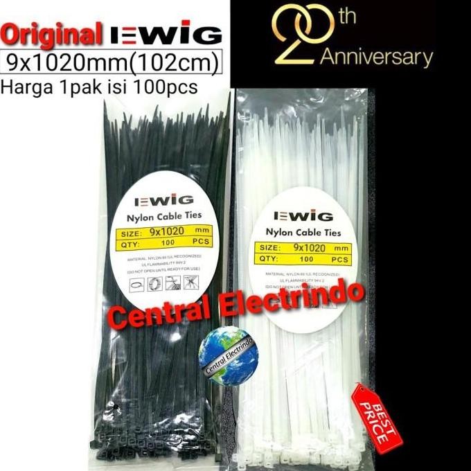 

NEW - KABEL TIES 9X02cm. Hitam Putih