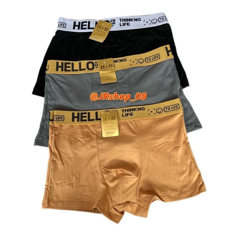 Celana Dalam Boxer Pria Hello / Cd Boxer Pria Dewasa / Cd Cowok Import