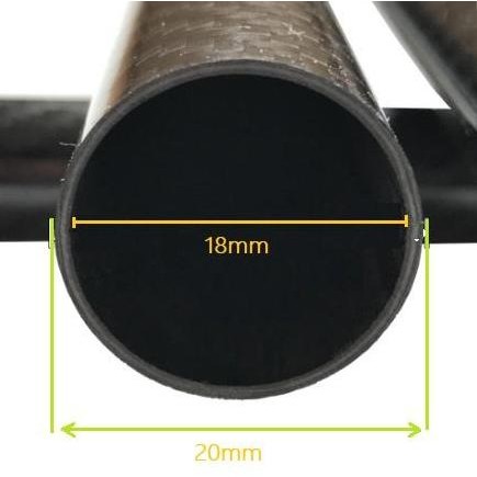 TERBARU - 0cm Pipa carbon tube K karbon diameter OD 20mm ID 8mm tebal mm