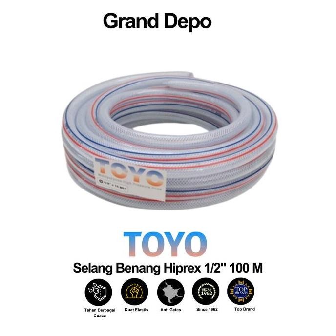 TERMURAH - Selang Air Benang Hiprex /2" 00 Meter Toyo