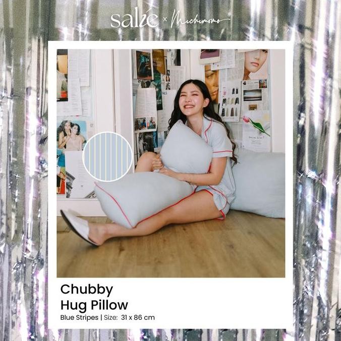 Chubby Hug Pillow Blue Stripes - SALIE x Michimomo