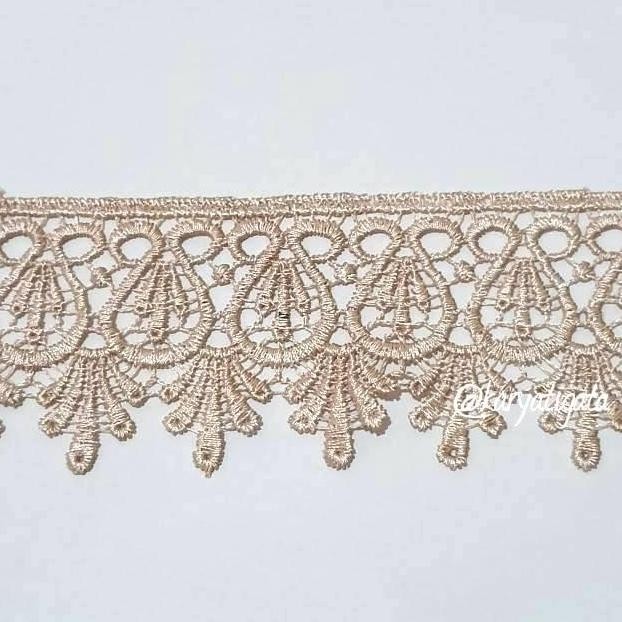 

Buruan beli] Renda Giper / Gyper Milo / Coklat Susu Kode 32901 - Lebar 6 cm Panjang 15 Yard