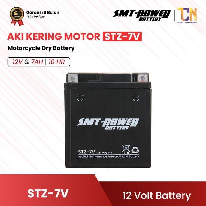 STZ7V UNTUK BATTERY AKI MOTOR SAMOTO 12V 7AH 10 HR /AKI KERING MOTOR