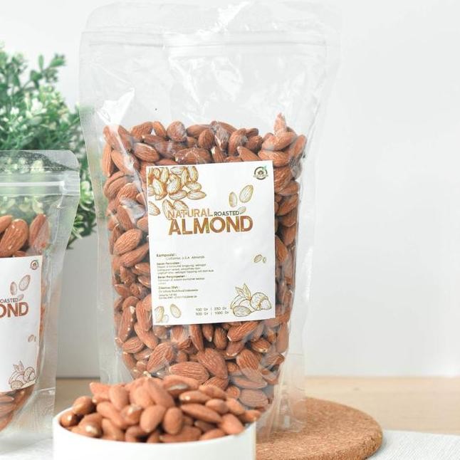 

Natural Roasted Almond Kacang Almond Panggang Alami 1Kg