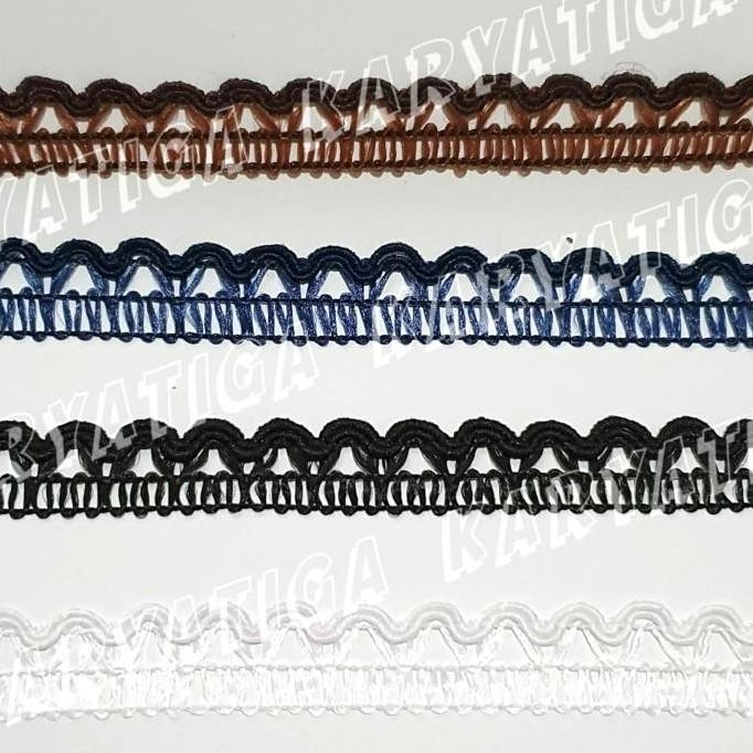 

>*>*>*>*] Renda Asa / Renda Asah 1 Warna Lebar 1.2 cm ( ~ 19 - 20 Yard)