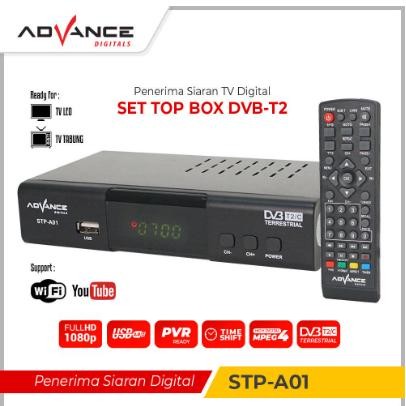Stp //Set Top Box Tv Digital Receiver Advanvce Penerima Siaran Full Hd/ Stb Tipi Vcd Wifi Bisa Youtu